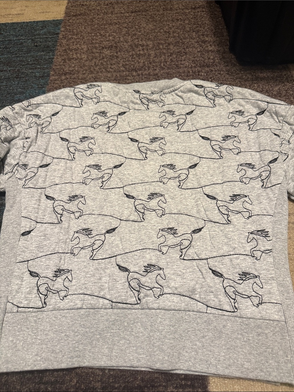 Ariat Light Gray Horse-Print Crewneck Sweatshirt - Picture 7 of 7
